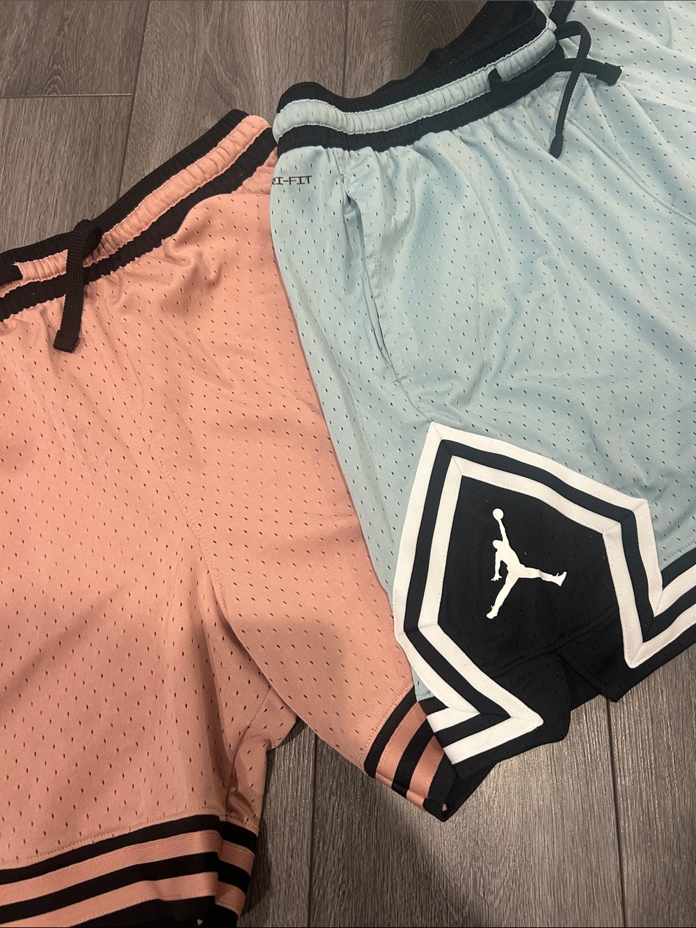 Jordan Pink and Light Blue Basketball Shorts Set - Picture 3 of 3
